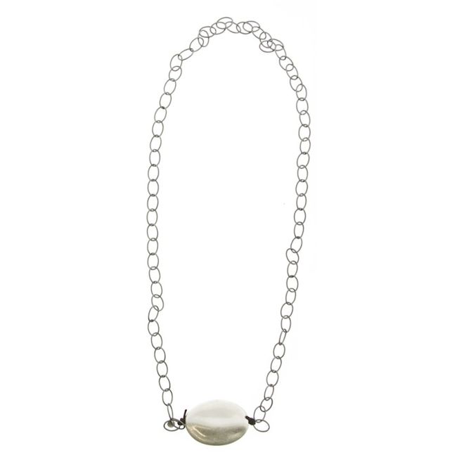 COLLAR LARGO CADENA CUENTA IMITACIÓN METAL