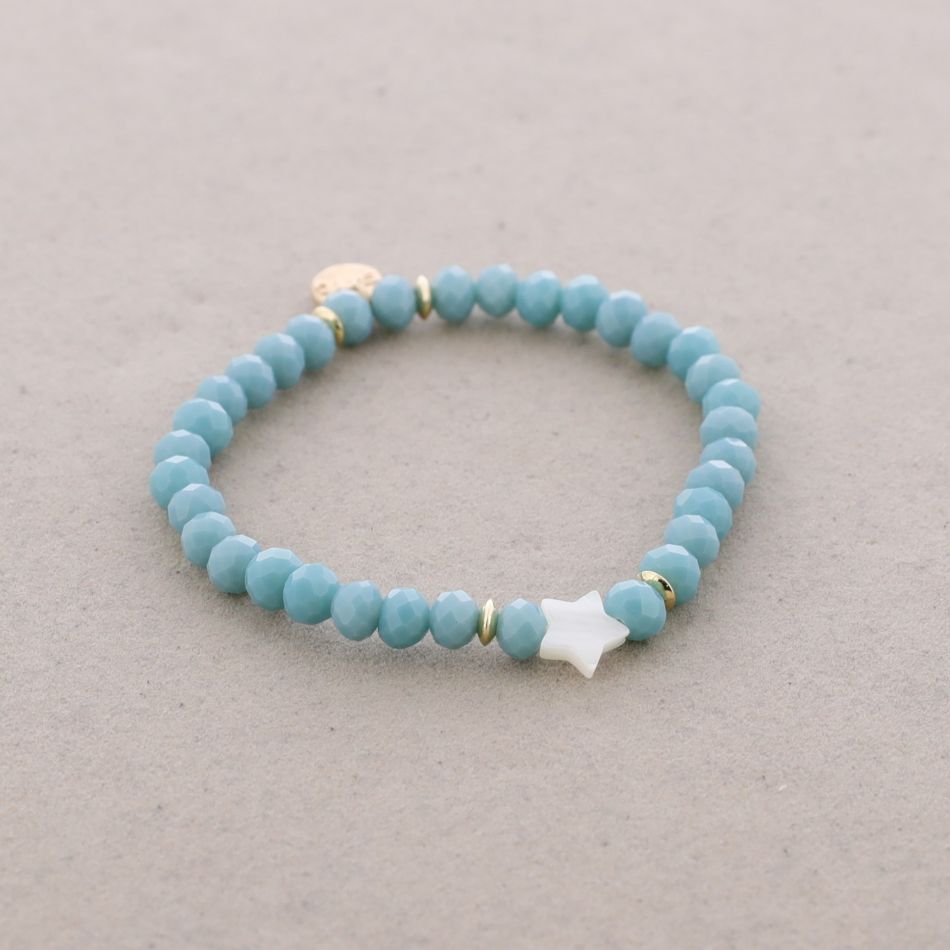ELASTIC BRACELET WITH NACRE STAR BEADS