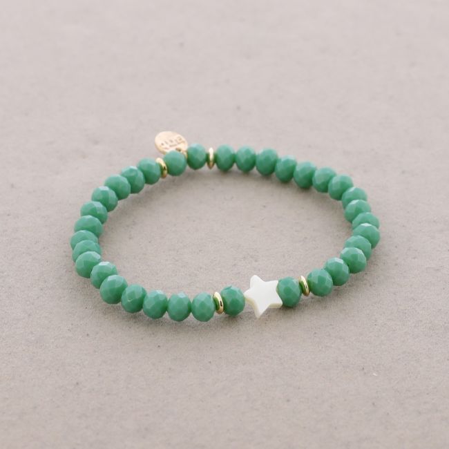 ELASTIC BRACELET WITH NACRE STAR BEADS