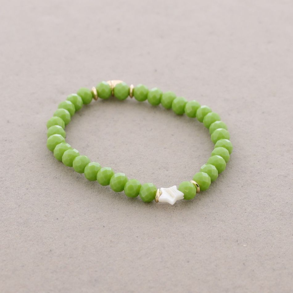 ELASTIC BRACELET WITH NACRE STAR BEADS