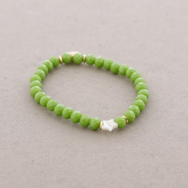 PULSERA ELÁSTICA CUENTAS ESTRELLA NÁCAR