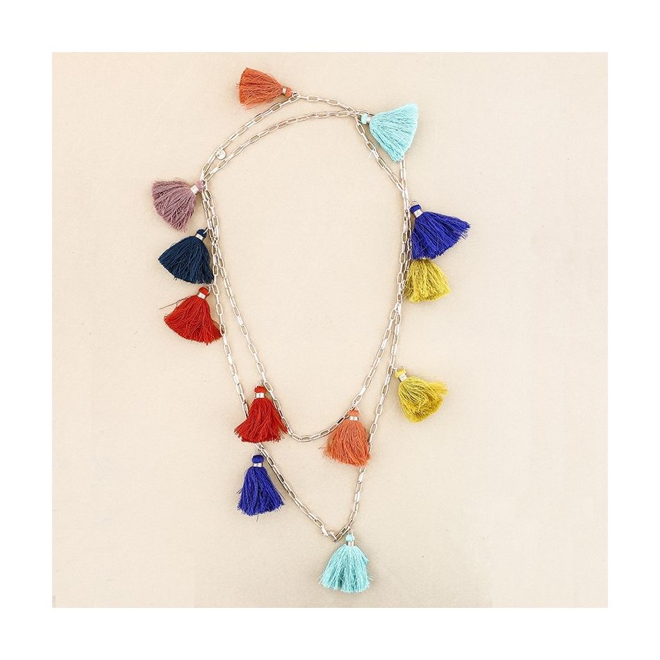 2M LONG NECKLACE WITH FRINGE CHAIN
