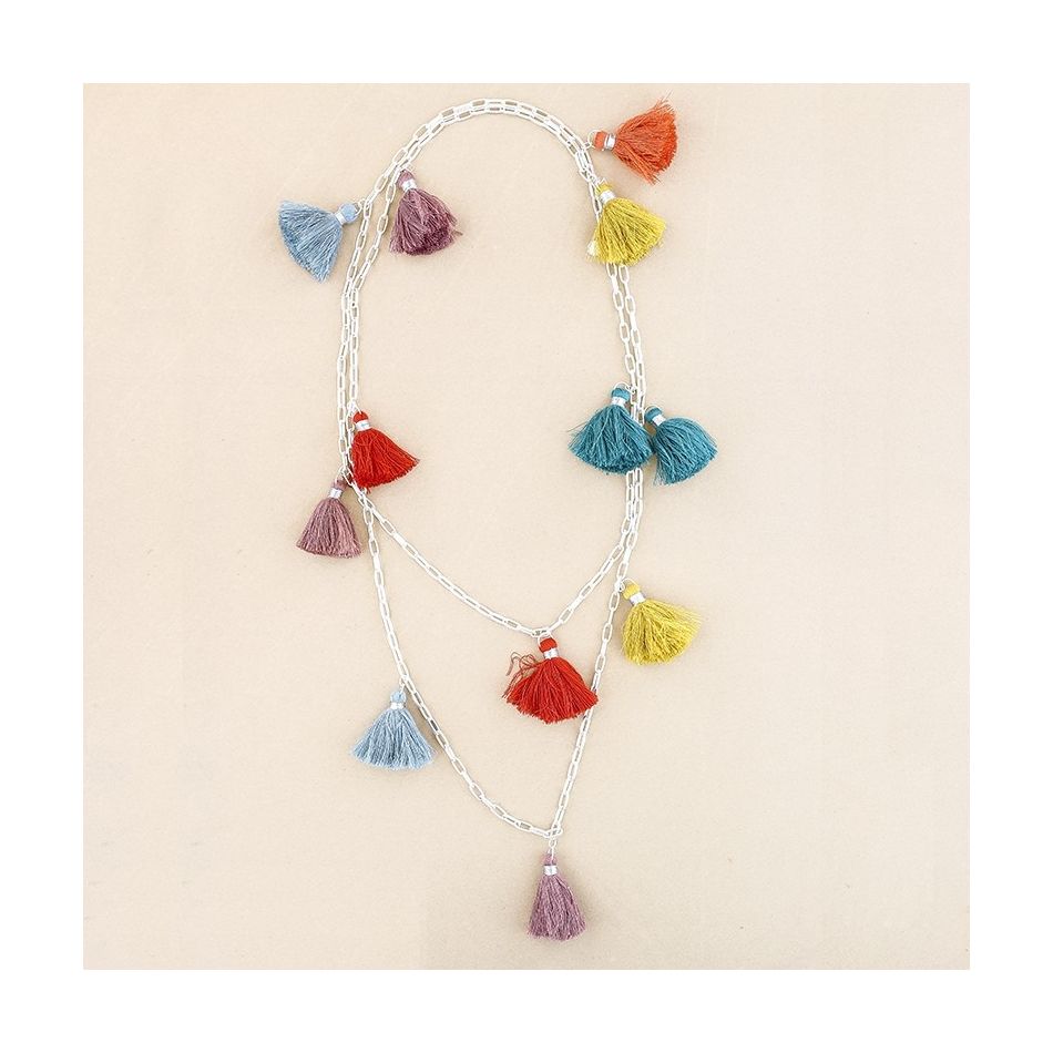 2M LONG NECKLACE WITH FRINGE CHAIN