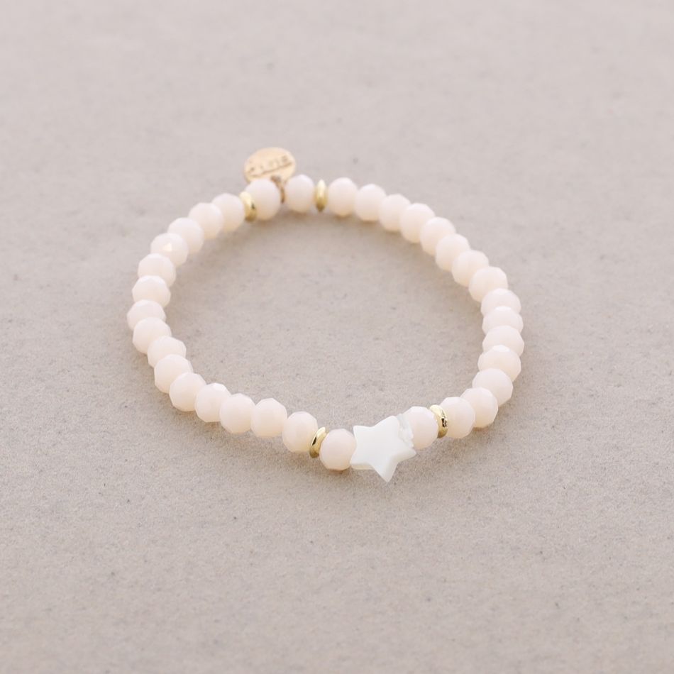 ELASTIC BRACELET WITH NACRE STAR BEADS