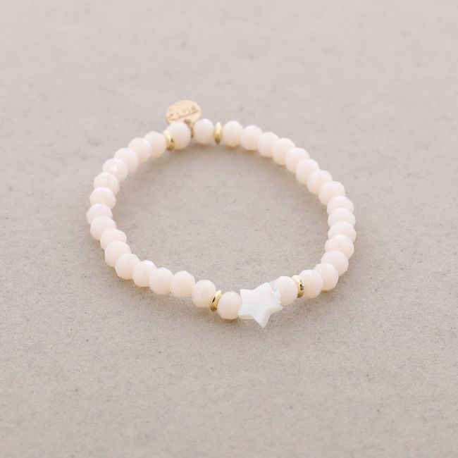ELASTIC BRACELET WITH NACRE STAR BEADS