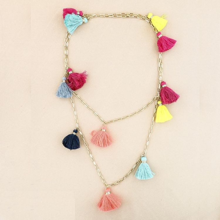 2M LONG NECKLACE WITH FRINGE CHAIN 2