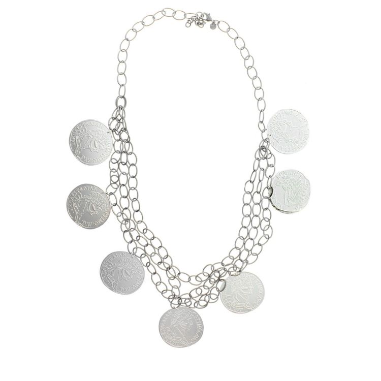 LONG MEDALLION CHAIN NECKLACE