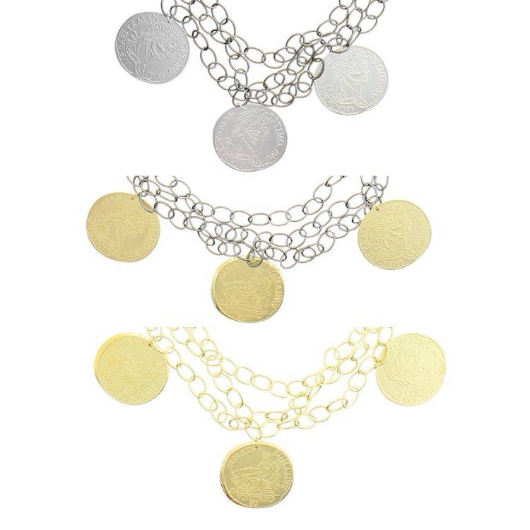 COLLAR LARGO CADENA MEDALLONES 2
