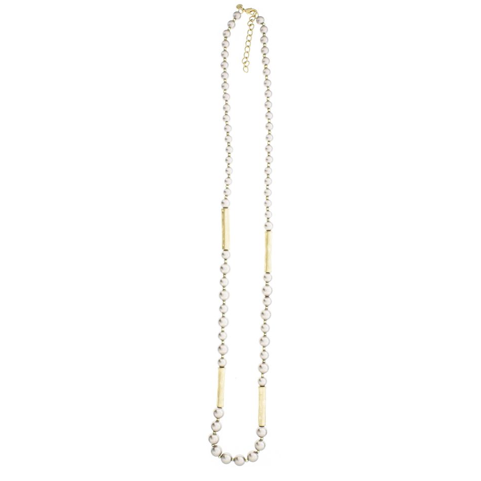 COLLAR LARGO BOLAS TUBOS METAL