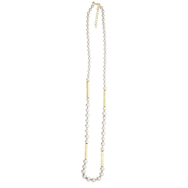 COLLAR LARGO BOLAS TUBOS METAL