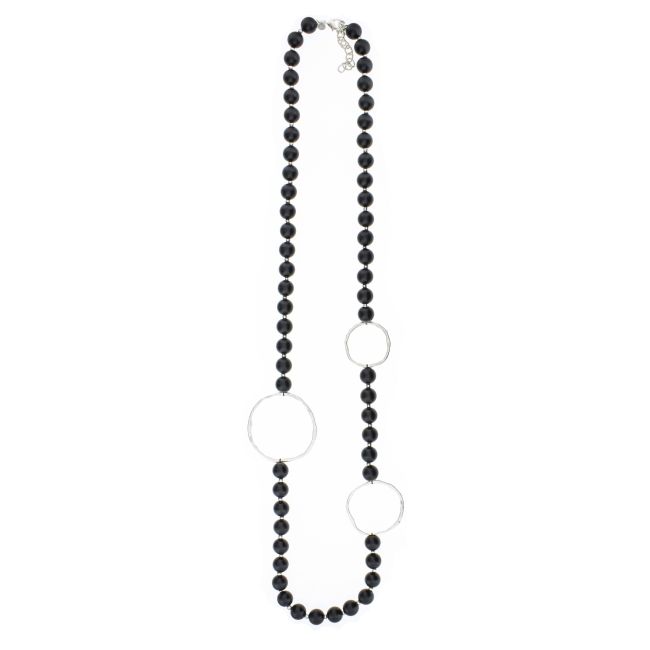 COLLAR LARGO BOLAS ESLABONES METAL