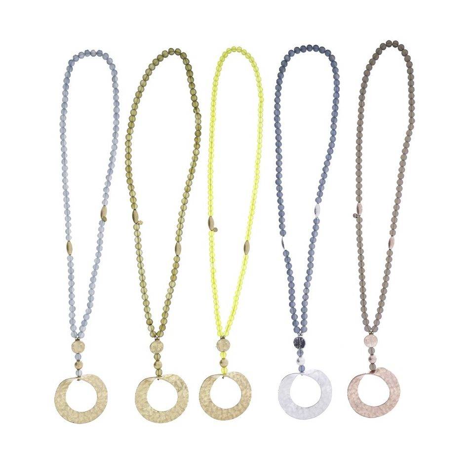 COLLAR LARGO BOLAS COLGANTE METAL