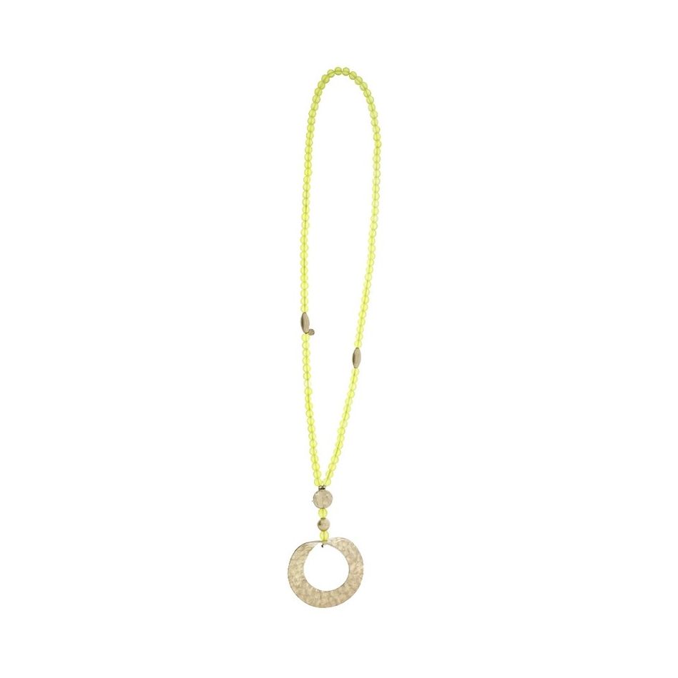 LONG METAL PENDANT BALLS NECKLACE