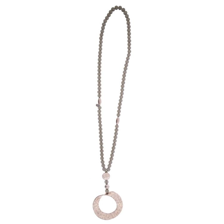 COLLAR LARGO BOLAS COLGANTE METAL 2