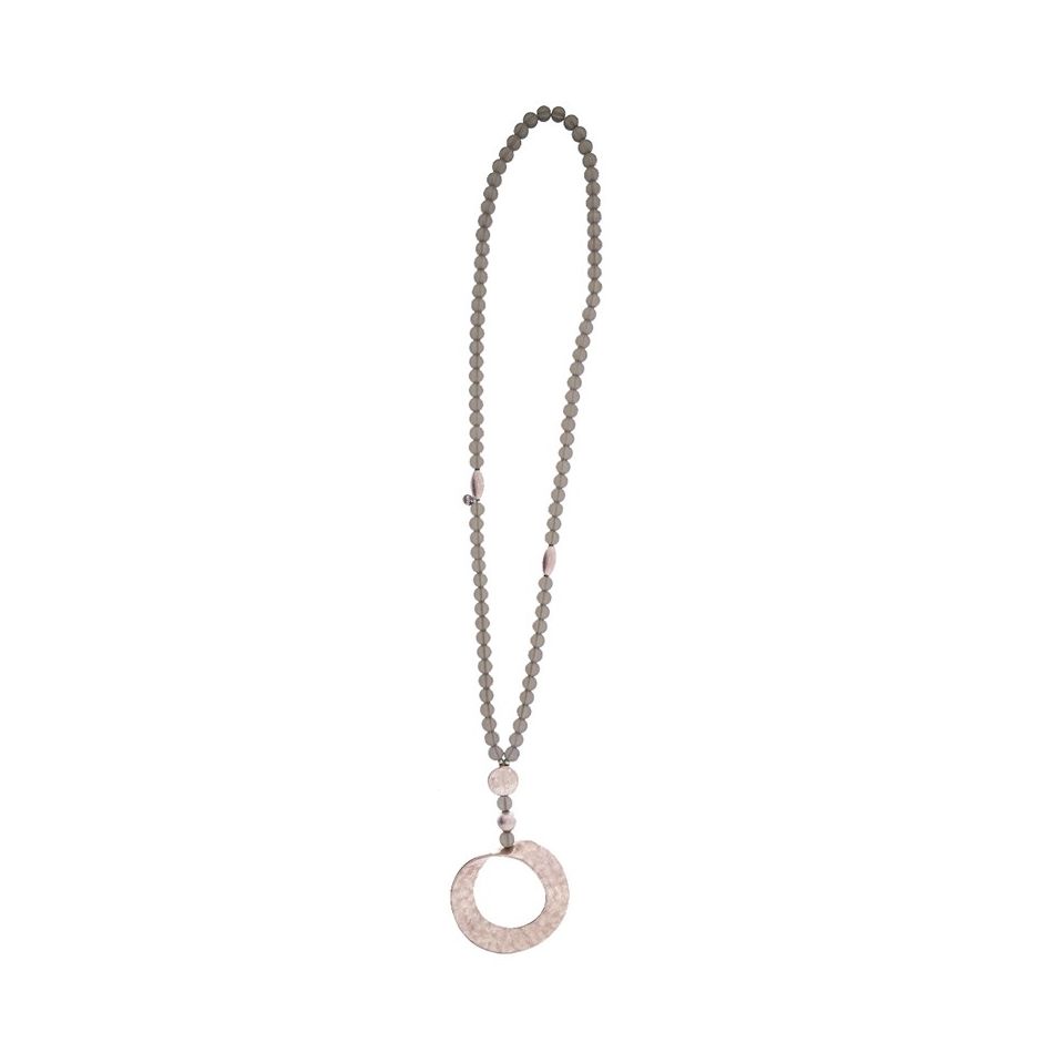 COLLAR LARGO BOLAS COLGANTE METAL
