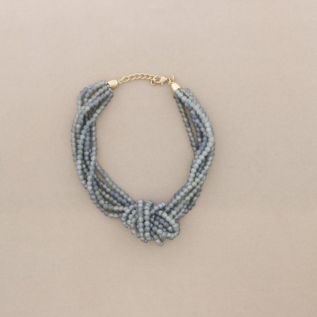 KNOTTED BALLS SHORT NECKLACE