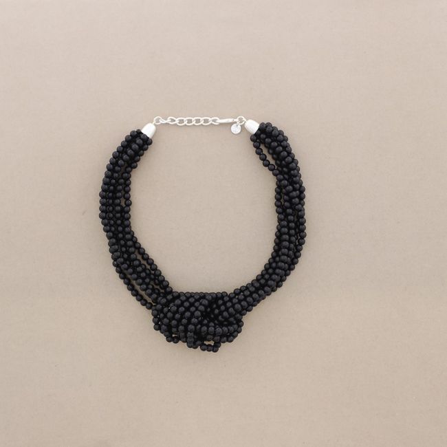 KNOTTED BALLS SHORT NECKLACE