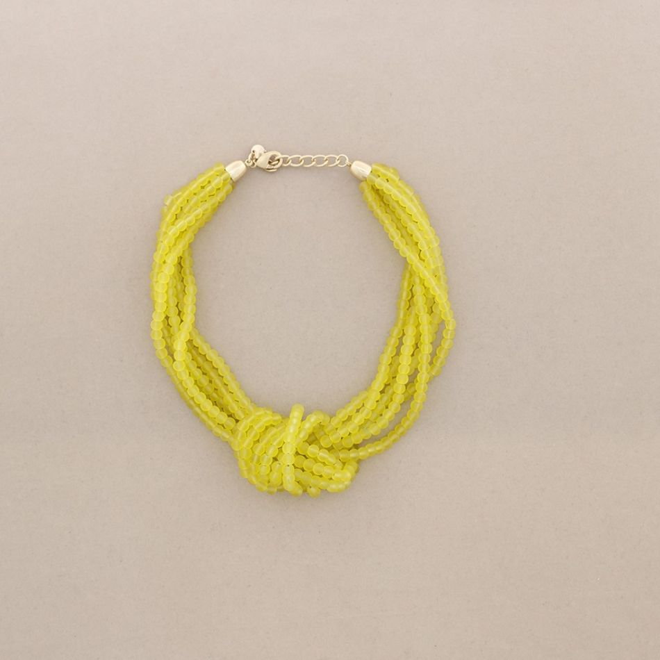 KNOTTED BALLS SHORT NECKLACE
