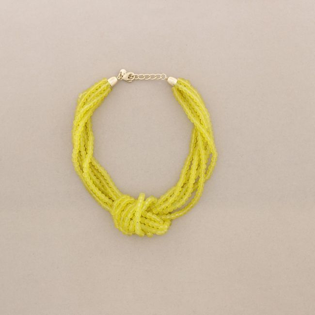 KNOTTED BALLS SHORT NECKLACE