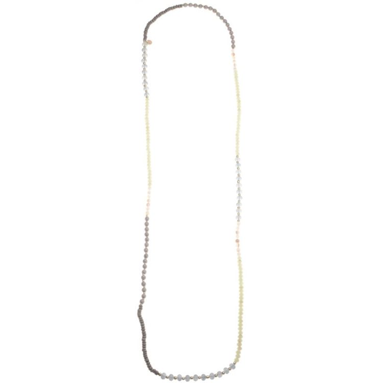 LONG NECKLACE WITH WOODEN STONE BEADS 1.2M 2
