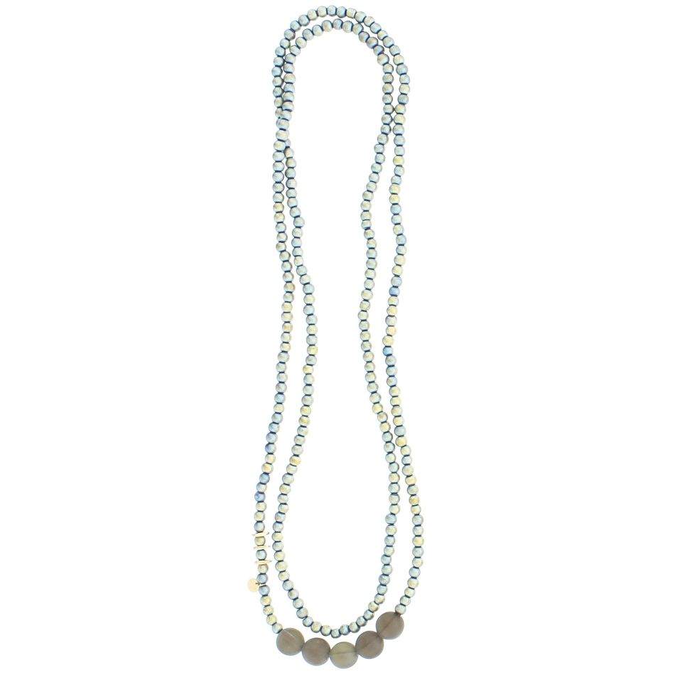 COLLAR LARGO CRISTALES FACETADOS 1.5M