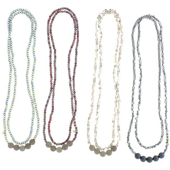 COLLAR LARGO CRISTALES FACETADOS 1.5M