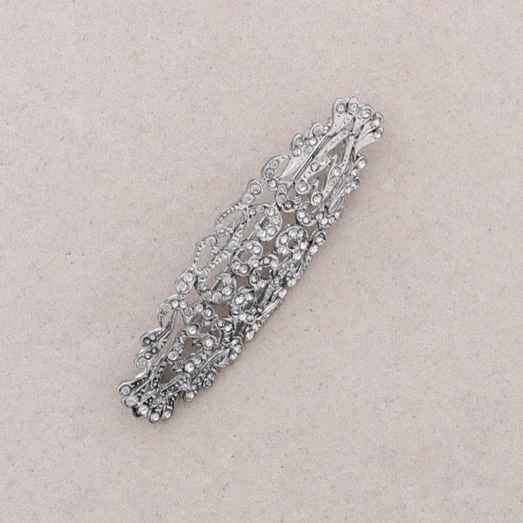 BROCHE MANTILLA METAL CRISTALES