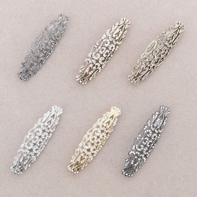 METAL CRYSTAL SADDLE BROOCH