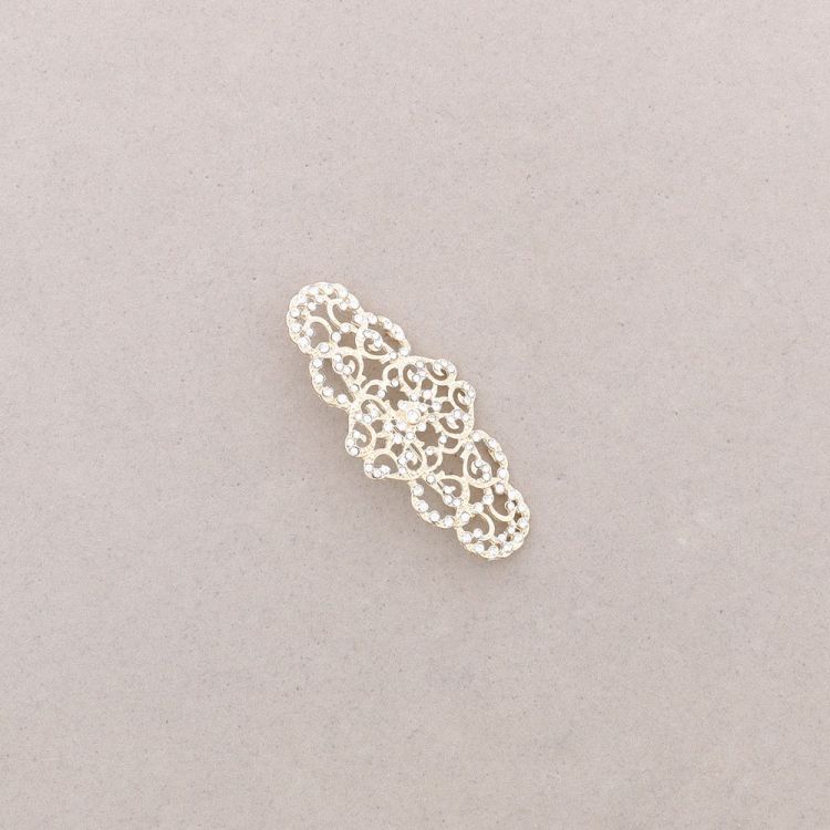 BROCHE MANTILLA METAL CRISTALES 2