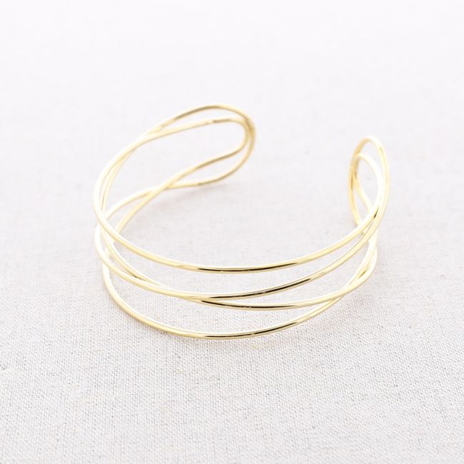 BRAZALETE ACERO AJUSTABLE CUATRO TIRAS