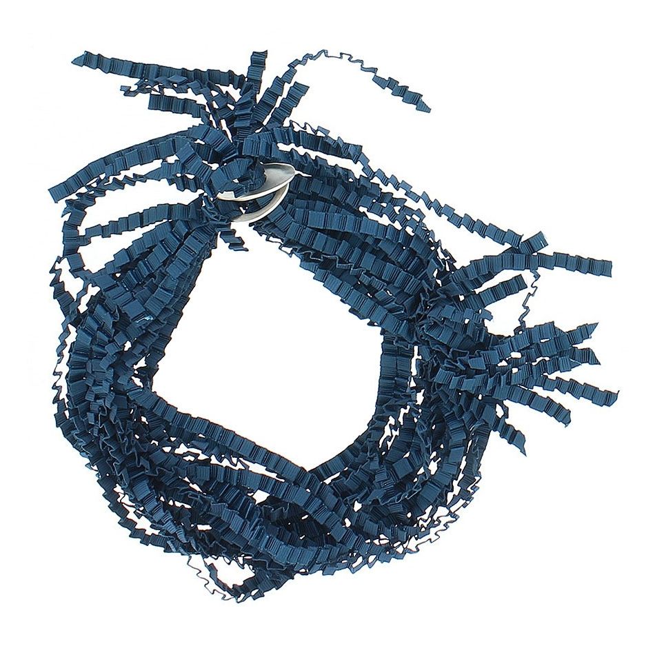 CURLY SATIN RIBBON BOW SHORT NECKLACE