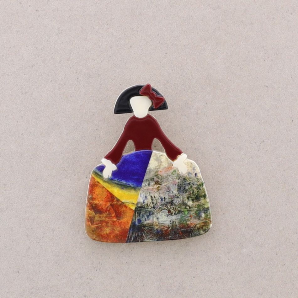 BROCHE MENINA RESINA