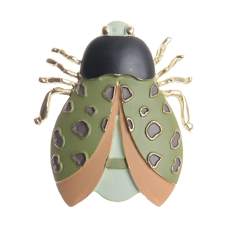 MATT ENAMEL METAL INSECT BROOCH