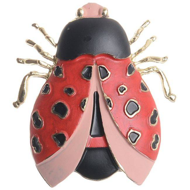 MATT ENAMEL METAL INSECT BROOCH