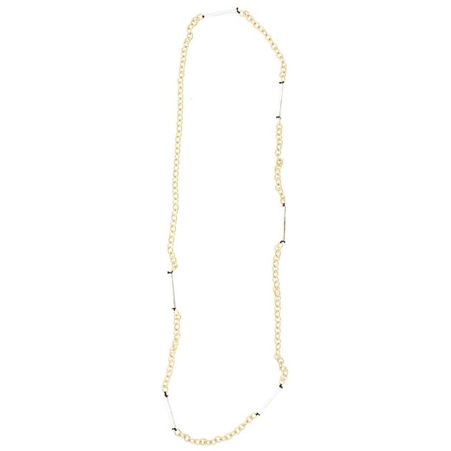 COLLAR LARGO CADENA TUBOS METAL