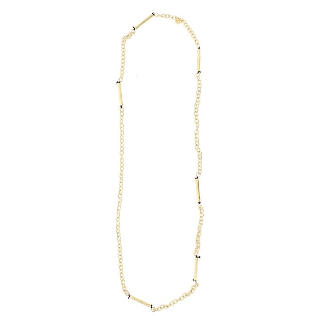LONG METAL TUBES CHAIN NECKLACE