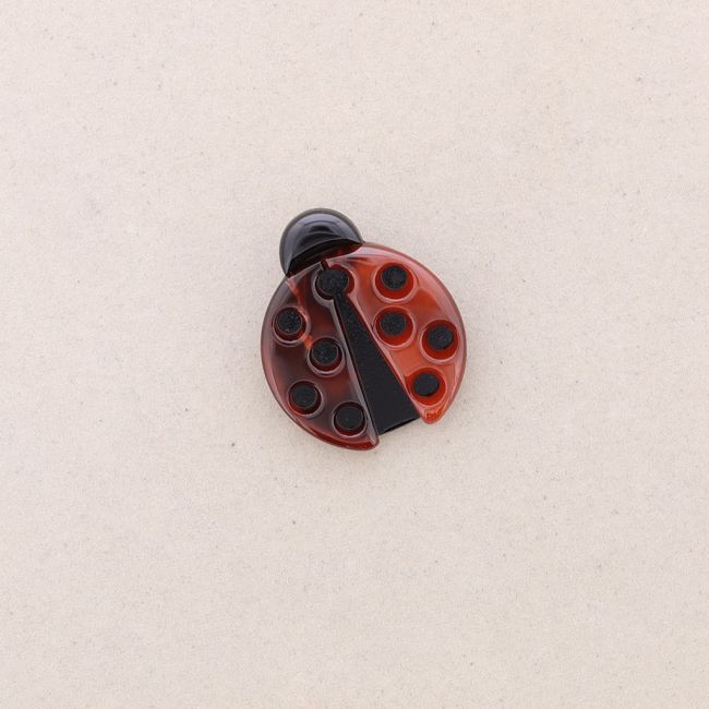RESIN LADYBIRD BROOCH