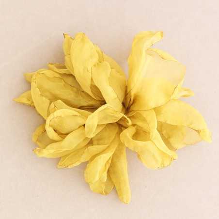 FABRIC FLOWER BROOCH 14 CM