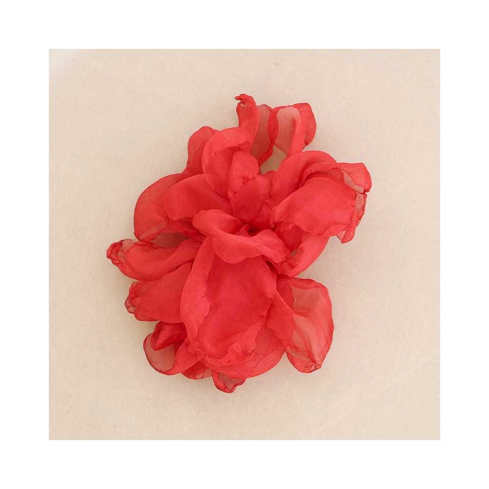 FABRIC FLOWER BROOCH 14 CM