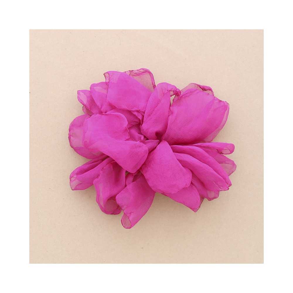 FABRIC FLOWER BROOCH 14 CM