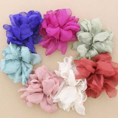 FABRIC FLOWER BROOCH 14 CM