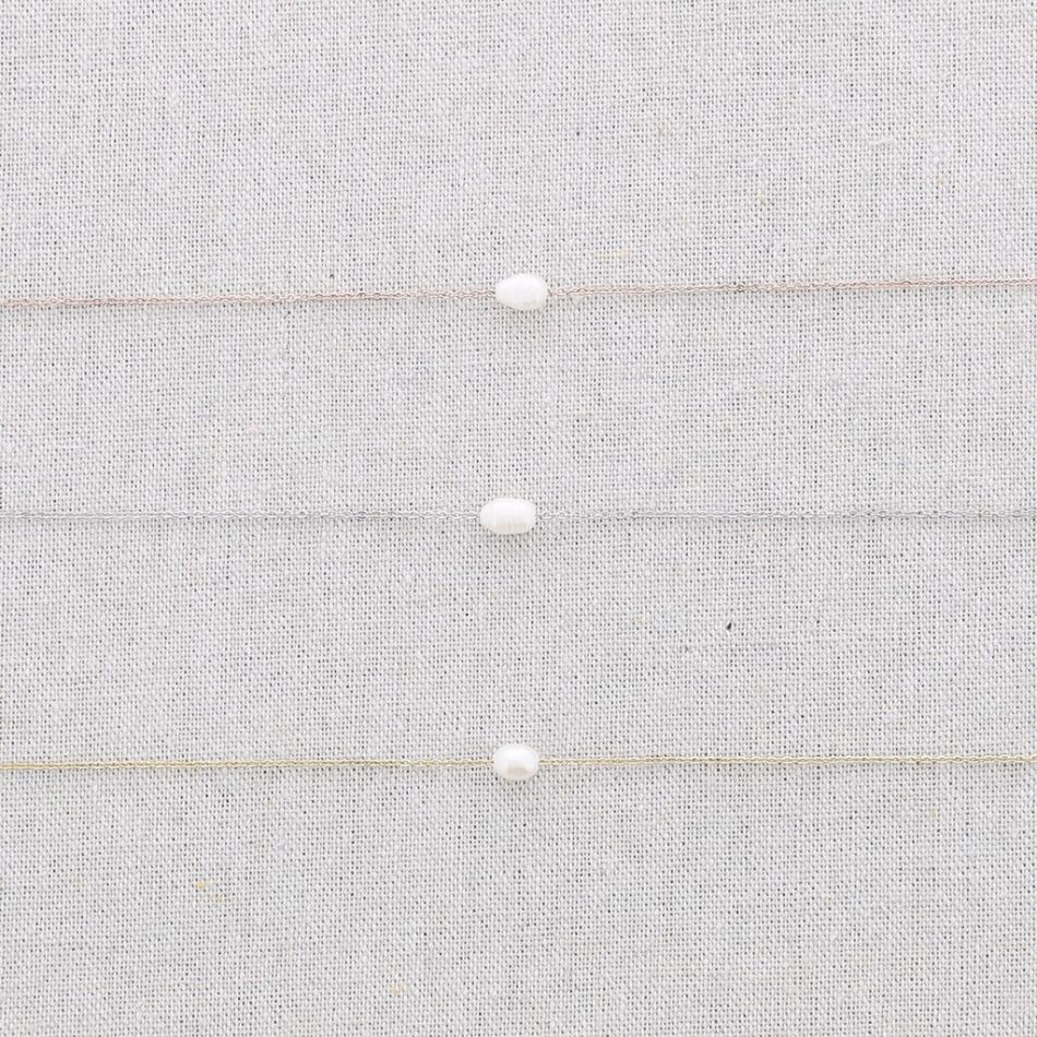 PEARL STEEL SHORT NECKLACE