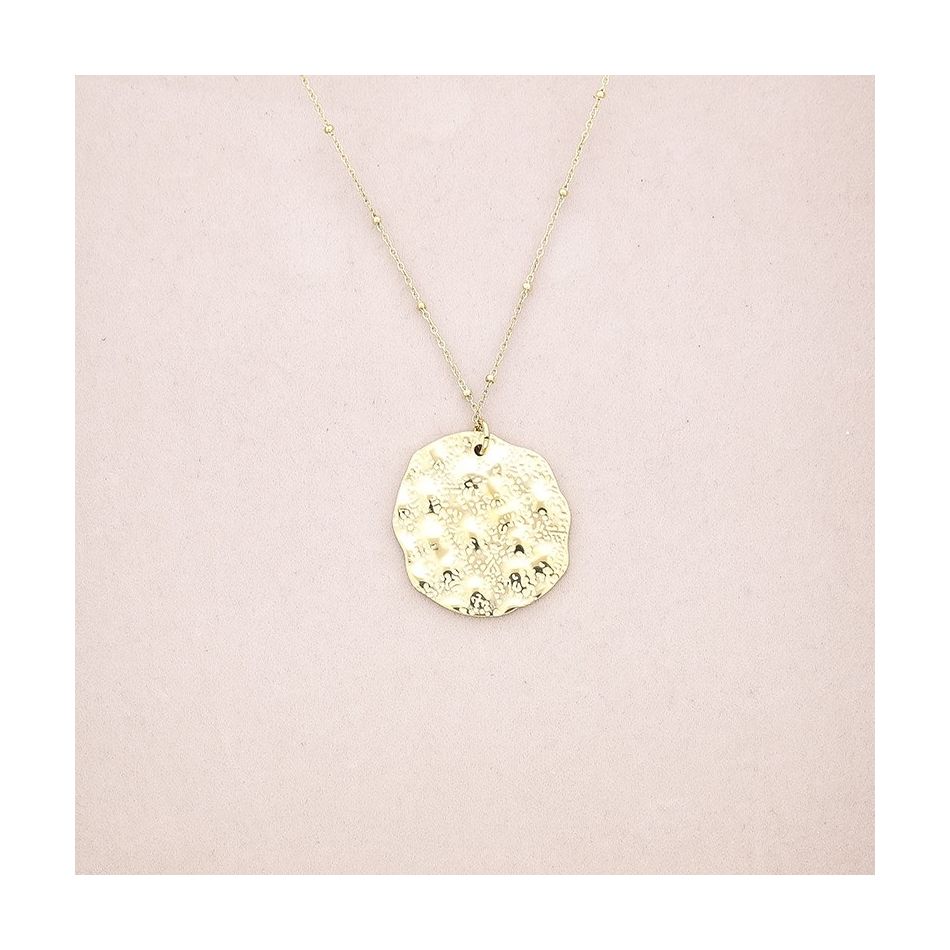 COLLAR ACERO COLGANTE MONEDA