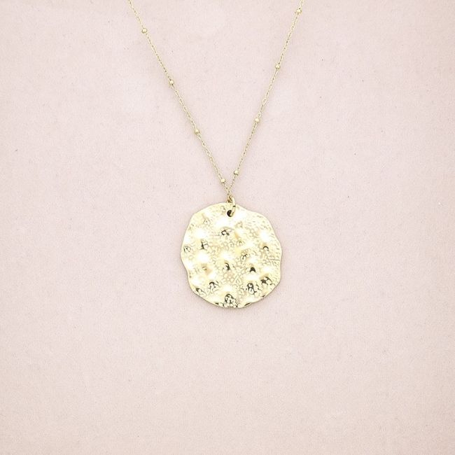 COLLAR ACERO COLGANTE MONEDA