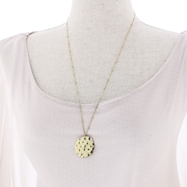 COLLAR ACERO COLGANTE MONEDA 2