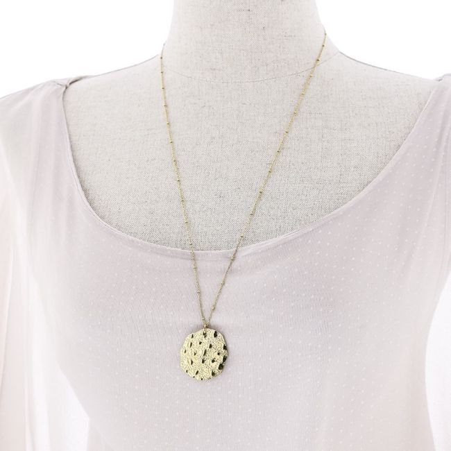 COLLAR ACERO COLGANTE MONEDA