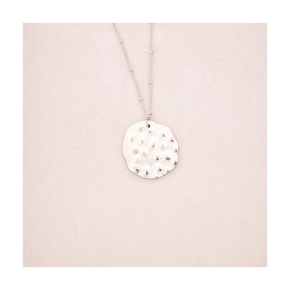 COLLAR ACERO COLGANTE MONEDA
