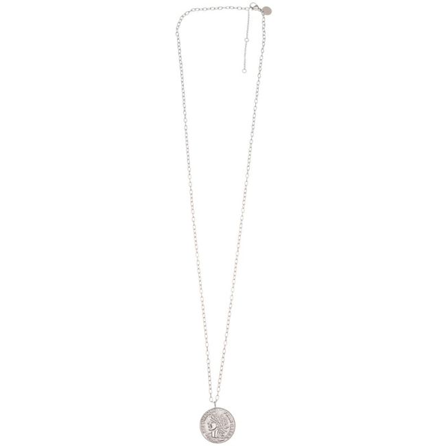 COLLAR ACERO COLGANTE MONEDA