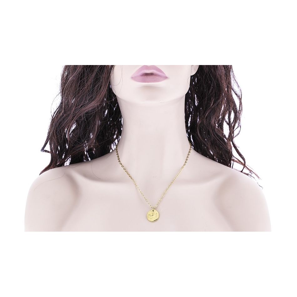 COLLAR ACERO COLGANTE MONEDA