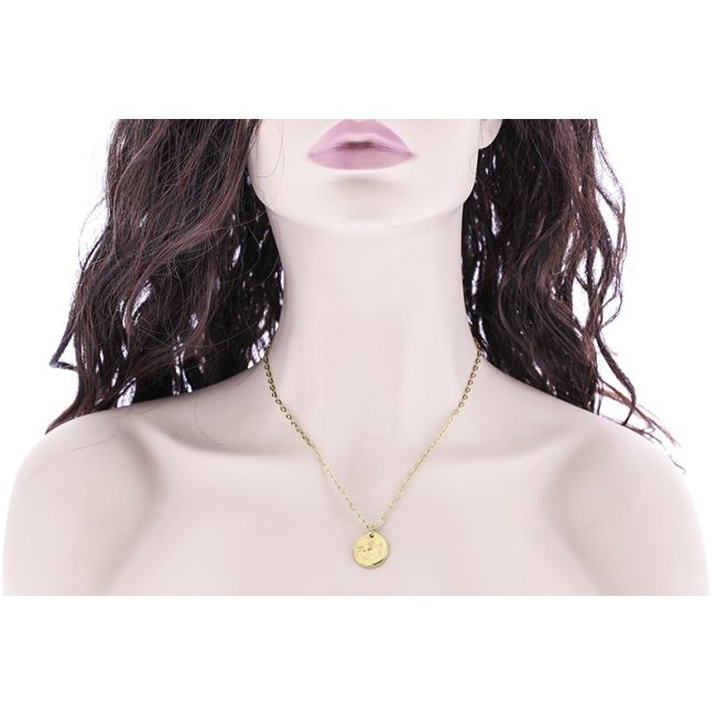 COLLAR ACERO COLGANTE MONEDA